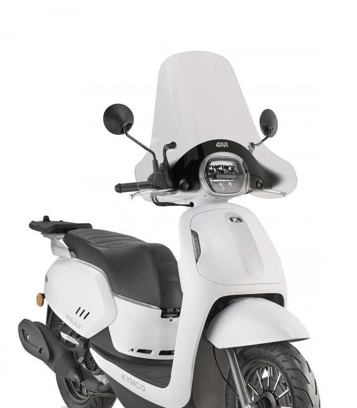 Parabrisas Transparente Givi 2114A para Kymco Filly 50 (25-26), MBK Flipper 114 (13-17), Yamaha D'elight 114 (13-16)