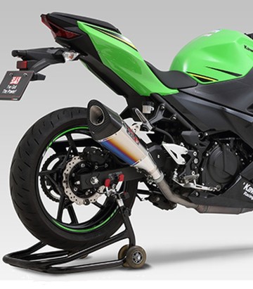 Yoshimura R-11 JMCA Exhaust Blue Titanium for Kawasaki Ninja 250/400 (18-24), Z 250/400 (19-24) 110-235-5e80b