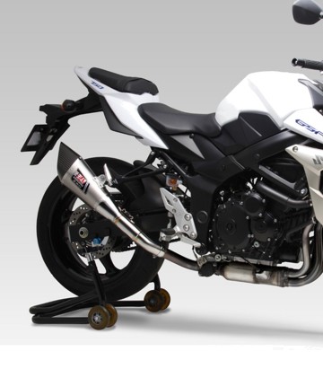 Escape homologado Yoshimura R-11 MotoGP Titanio azul con punta de carbono para Suzuki GSR 750 (11-16) 1a0-158-5e80b