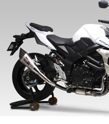 Yoshimura R-11 MotoGP Homologated Exhaust Blue Titanium with Carbon End Cap for Suzuki GSXS 1000 (15-16) 1a0-196-5e80b