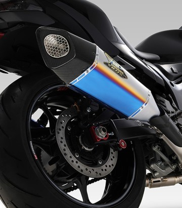 Yoshimura R-11SqR Full System Blue Titanium for Suzuki GSX 1300 R Hayabusa (21-23) 110-592-a16g0