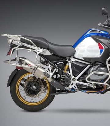 Yoshimura R-77 Exhaust Stainless with Carbon End Cap for BMW R 1200 GS (13-22), R 1250 GS (13-22) 15002b0520