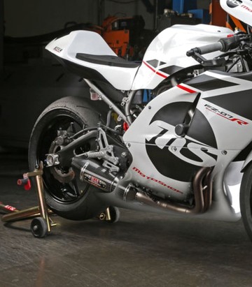 Yoshimura R-77 Works Finish Full System Stainless with Carbon End Cap for several Yamaha models 13700aj220