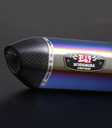 Yoshimura R-77J JMCA Full System Blue Titanium with Carbon End Cap for Suzuki SV 650 (22-25) 110-119-5w80b