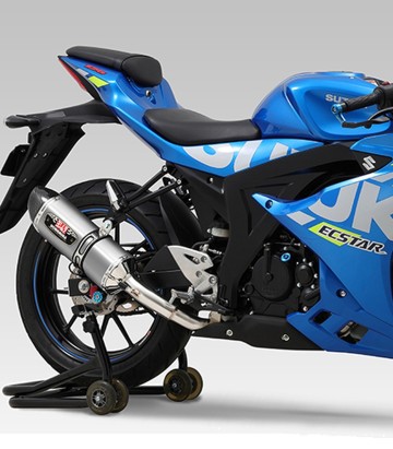 Escape completo Yoshimura R-77S JMCA Acero con punta de carbono para Suzuki GSX-R 125 (18-23) 110a-525-5150