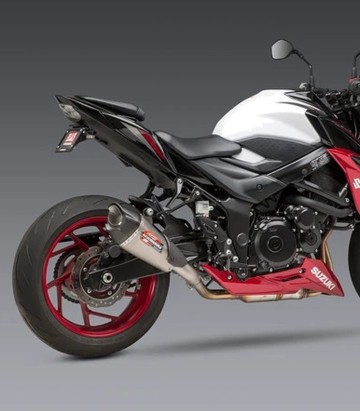 Yoshimura AT2 Exhaust Stainless with Carbon End Cap for Suzuki GSXS 750 (17-21) 11801bp521