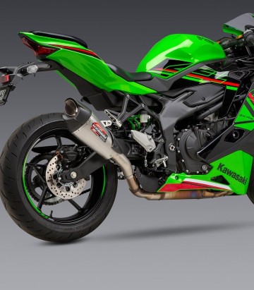 Yoshimura AT2 Exhaust Stainless with Carbon End Cap for Kawasaki ZX 4 R (23-26) 14720bp520