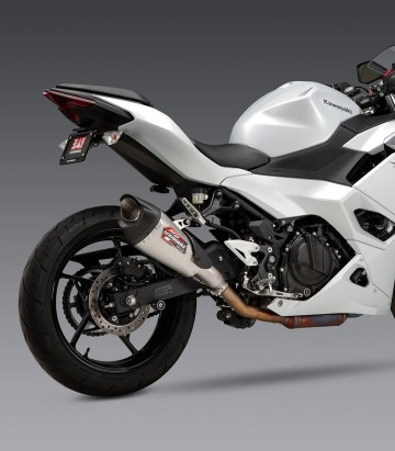 Yoshimura AT2 Exhaust Stainless with Carbon End Cap for Kawasaki Ninja 500 (24-26) 14730bp520