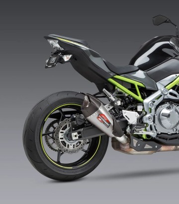 Yoshimura AT2 Exhaust Stainless with Carbon End Cap for Kawasaki Z 900 (17-24) 14900bp521