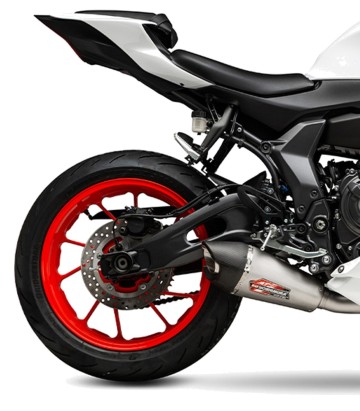 Complete uitlaat Yoshimura AT2 Works Finish Staal met carbon eindstuk voor Yamaha MT 07 (17-24), R7 (22-25) 13720ap520