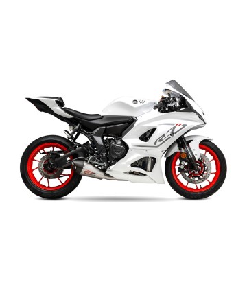 Escape completo Yoshimura AT2 Works Finish Acero con punta de carbono para Yamaha MT 07 (17-24), R7 (22-25) 13720ap520