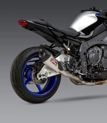 Yoshimura AT2 con colector Exhaust Stainless with Carbon End Cap for Yamaha MT 10 (22-24) 13101cp520