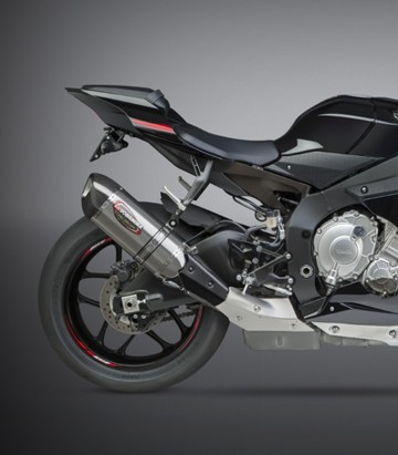 Yoshimura Alpha Exhaust Stainless with Carbon End Cap for Yamaha YZF R1 (15-20) 13141em520