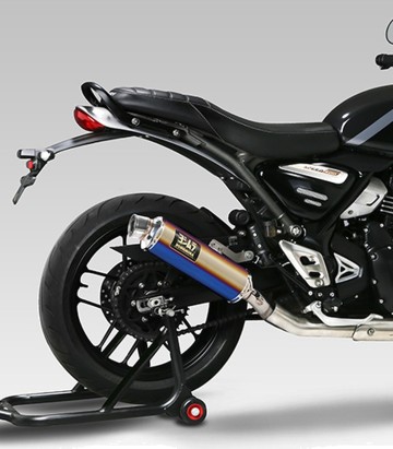 Échappement Yoshimura GP-Magnum Titane bleu pour Triumph Scrambler 400 X (24-25), Speed 400 (24-25) 110a-674-5u80b