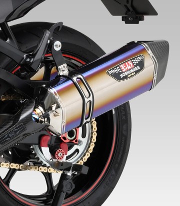 Scarico completo Yoshimura Hepta Force Titanio blu con fondello in carbonio per Suzuki GSX 1300 R Hayabusa (21-25) 110-592-a06g0