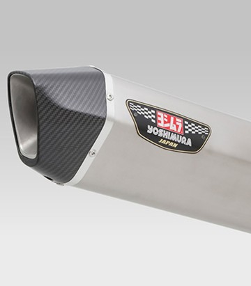 Komplettauspuffanlage Yoshimura Sports Hepta Force Titan mit Carbon-Endkappe für Yamaha TMAX 530 (12-16) 170-389-c08g0