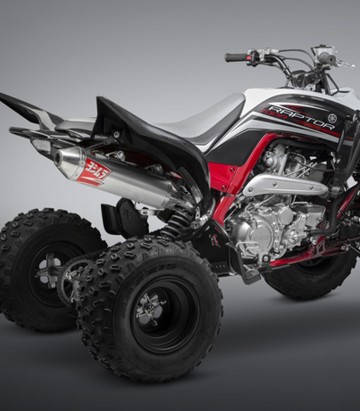 Ligne d'échappement complète Yoshimura RS-2 Oval Aluminium avec embout acier pour Yamaha Raptor 700 (15-25) 338800c350