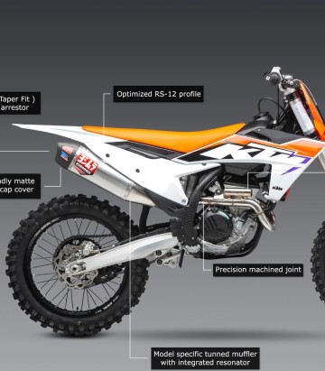 Escape completo Yoshimura RS-4 Aluminio con punta de carbono para Husqvarna FC 250 (22-26), KTM SX-F 250/350 (22-26) 262540s320