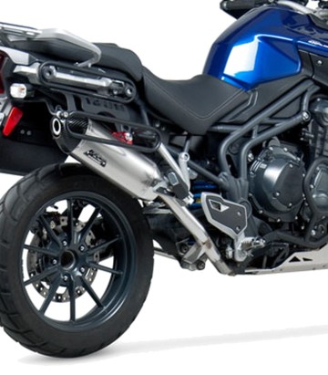 Scarico Yoshimura RS-4T Acciaio con fondello in carbonio per Triumph Tiger 1200 Explorer (12-13) 192002d520
