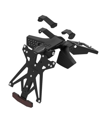 LighTech Adjustable Licence Plate Holder with LT009 Light and Reflector in Black for Ducati Hypermotard 950 (19-25)