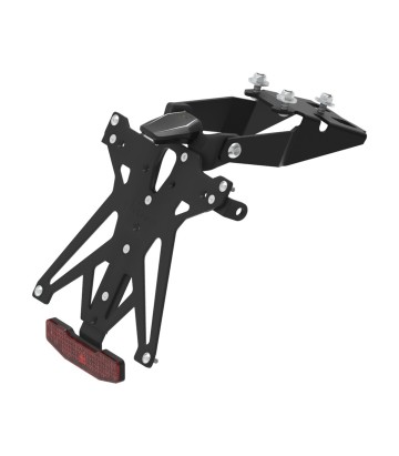 Portamatrículas Regulable LighTech con Luz LT009, Catadióptrico y Soporte de Intermitentes Racing en Negro para Honda CB 650 F (