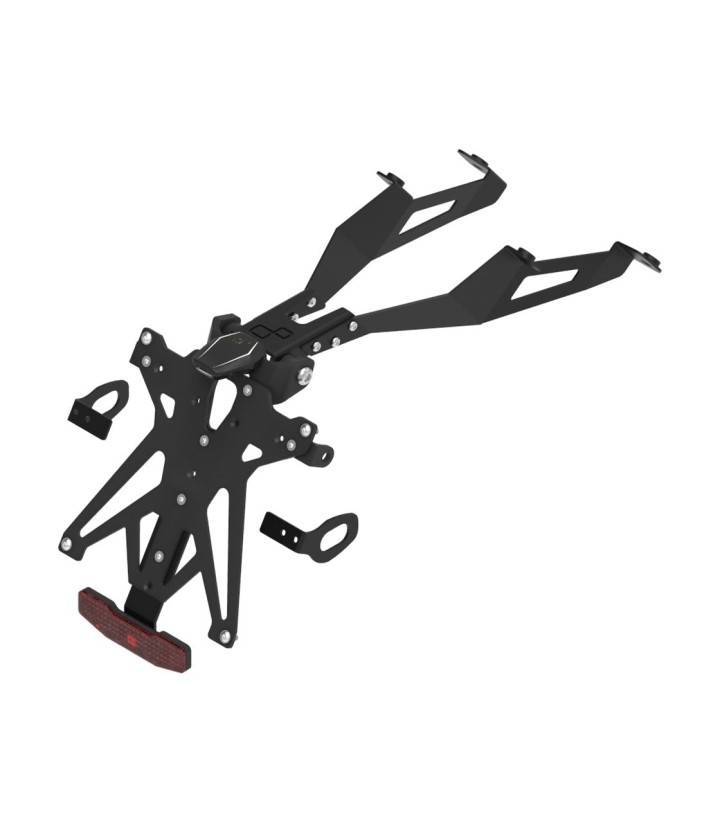 LighTech Adjustable Licence Plate Holder with LT009 Light and Reflector in Black for Honda CB 125 R (18-24), CB 300 R (18-23)