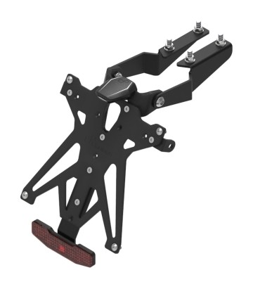 LighTech Adjustable Licence Plate Holder with LT009 Light and Reflector in Black for Kawasaki Z 1000 (14-19)