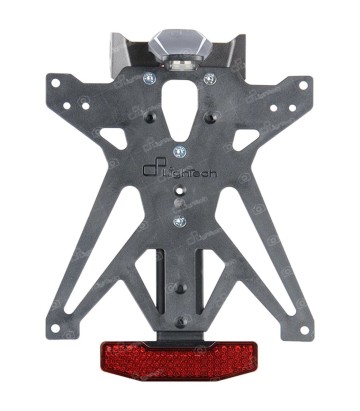Portamatrículas Regulable LighTech con Luz LT009 y Catadióptrico en Negro para Kawasaki Z 1000 H2 (20), Z 900 (17-24)