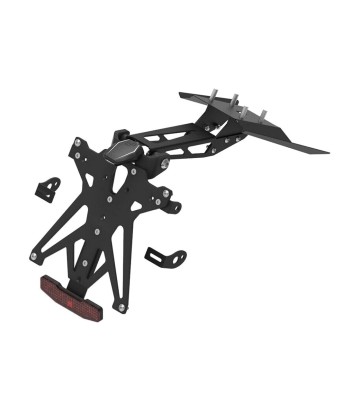 Portamatrículas Regulable LighTech con Luz LT009 y Catadióptrico en Negro para KTM Duke 125 (17-23), Duke 390 (17-23)