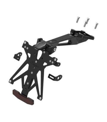 Portamatrículas Regulable LighTech con Luz LT009 y Catadióptrico en Negro para KTM Super Duke 1290 R (20-23)