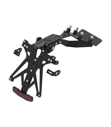 Support de Plaque Réglable LighTech avec Éclairage et Catadioptre en Noir pour KTM Duke 125 (24), Duke 390 (24)