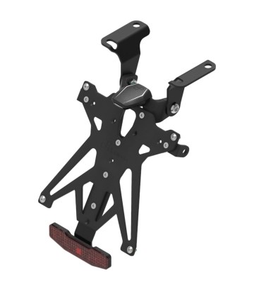 Suporte de Matrícula Regulável LighTech com Luz LT009 e Refletor em Preto para Suzuki GSX-R 1000 (05-08)