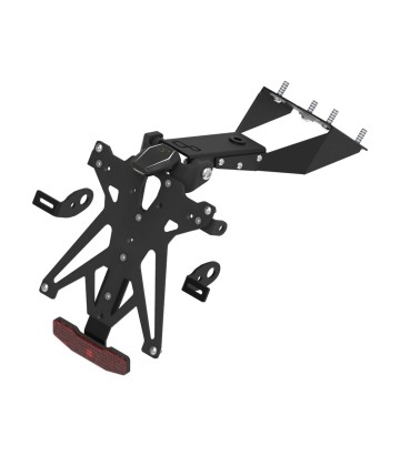 Verstellbarer Kennzeichenhalter LighTech mit LT009 Beleuchtung und Reflektor in Schwarz für Suzuki GSX-R 125 (17-19), GSXS 125 (