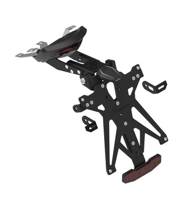 Portatarga Regolabile LighTech con Luce, Catarifrangente e Supporto Frecce Racing in Nero per Triumph Trident 660 (21-24)