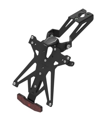 Portamatrículas Regulable LighTech con Luz LT009 y Catadióptrico en Negro para Yamaha YZF R1 (09-14)
