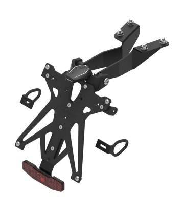 Suporte de Matrícula Regulável LighTech com Luz LT009 e Refletor em Preto para Yamaha MT 09 (13-16)