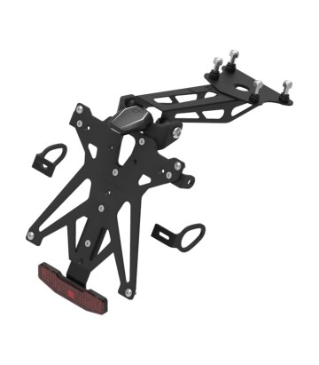 Portamatrículas Regulable LighTech con Luz LT009 y Catadióptrico en Negro para Yamaha MT 09 Tracer (13-20)