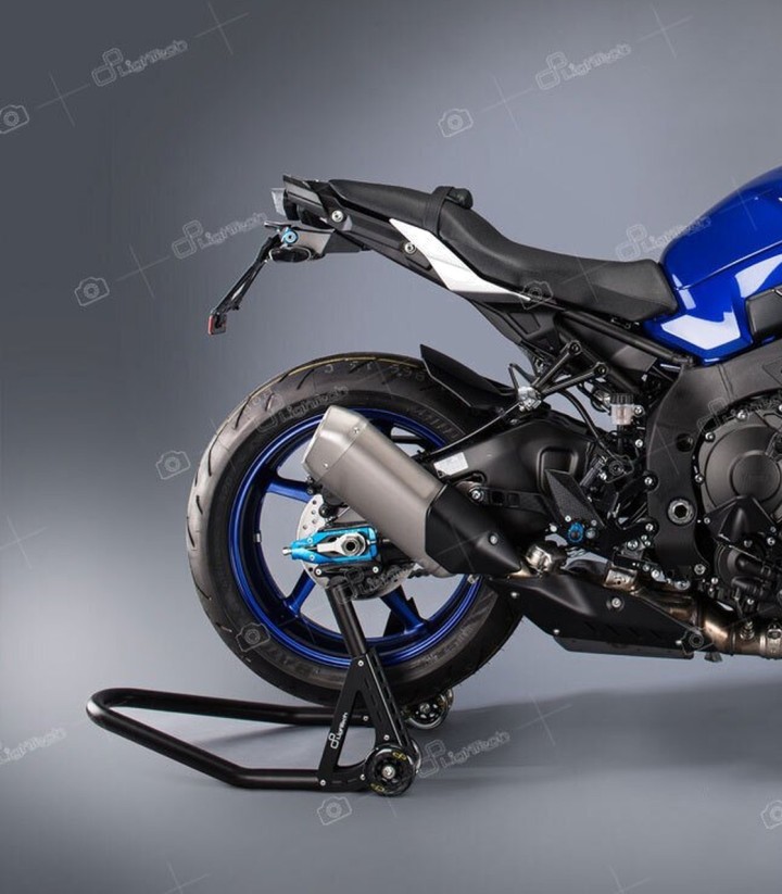 LighTech Adjustable Licence Plate Holder with LT009 Light and Reflector in Black for Yamaha MT 10 (16-21)