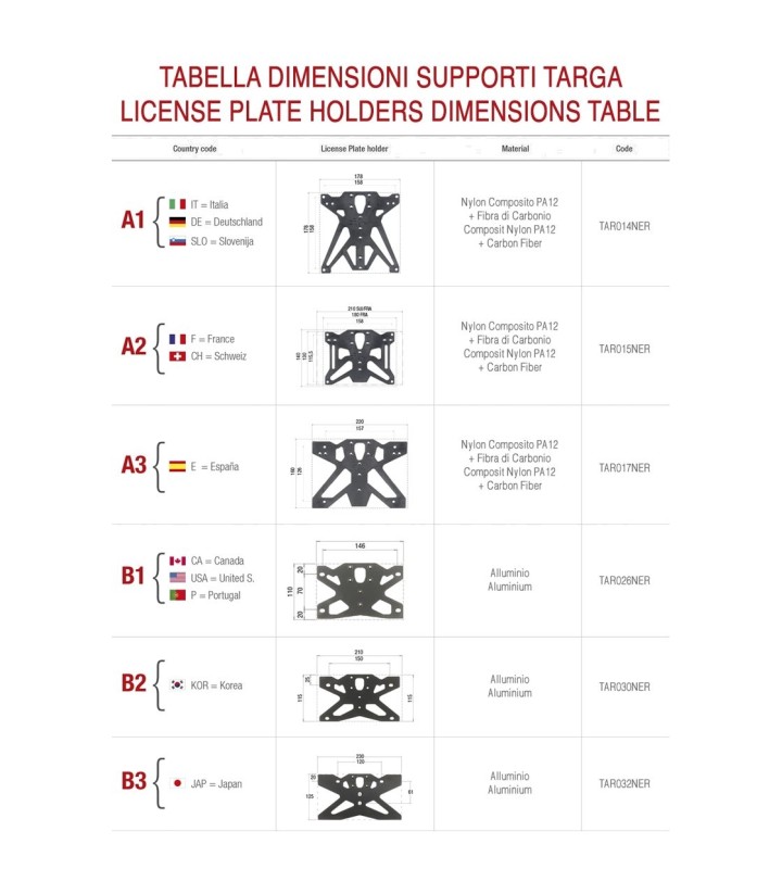 Portatarga Regolabile LighTech con Luce, Catarifrangente e Supporto Frecce Racing in Nero per Yamaha R7 (22-24)