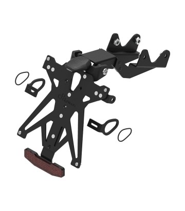 Support de Plaque Réglable LighTech avec Éclairage LT009 et Catadioptre en Noir pour Yamaha R9 (25)