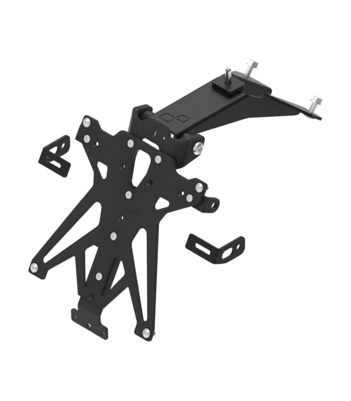 Verstellbarer Kennzeichenhalter LighTech in Schwarz für Aprilia RSV 4 1000 (09-20), Tuono V4 1000 (11-14)