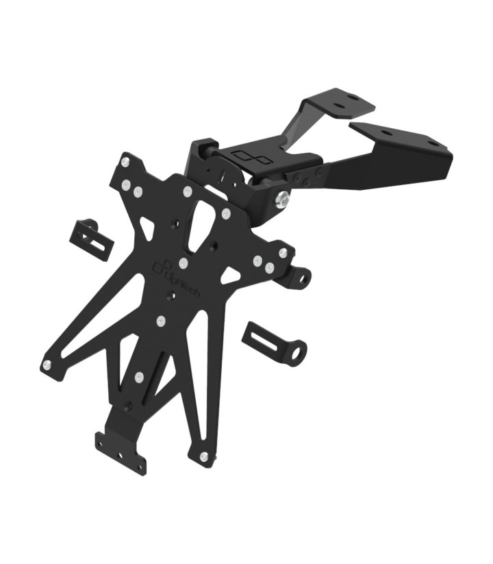LighTech Adjustable Licence Plate Holder in Black for CFMOTO NK 650 (21-24)