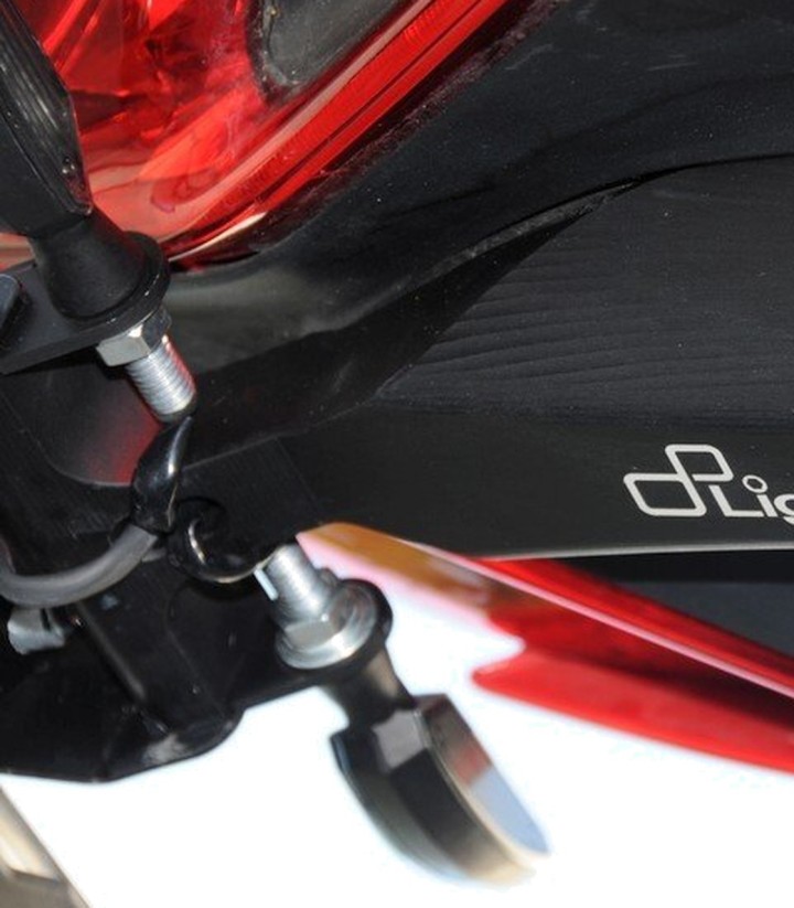 Verstellbarer Kennzeichenhalter LighTech mit Halterung für Racing-Blinker in Schwarz für Ducati 1199/1299/899/959 Panigale (12-1