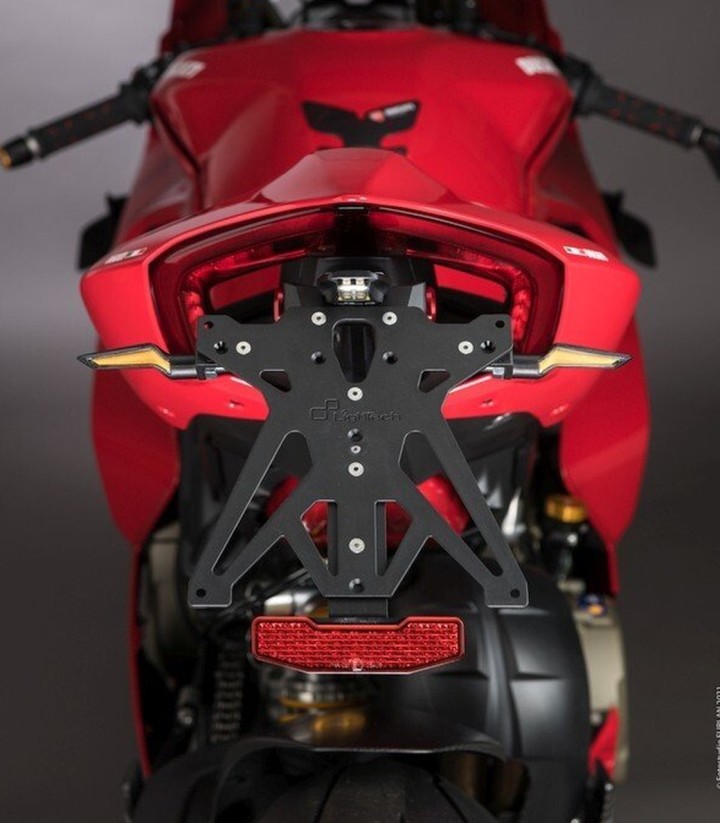 Verstellbarer Kennzeichenhalter LighTech in Schwarz für several Ducati models