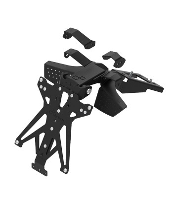 Verstelbare Kentekenplaathouder LighTech met Houder voor Racing-Knipperlichten in Zwart voor Ducati Hypermotard 950 (19-20, 22-2