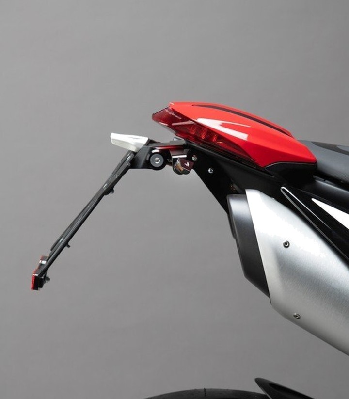 Verstelbare Kentekenplaathouder LighTech met Houder voor Racing-Knipperlichten in Zwart voor Ducati Hypermotard 950 (19-20, 22-2