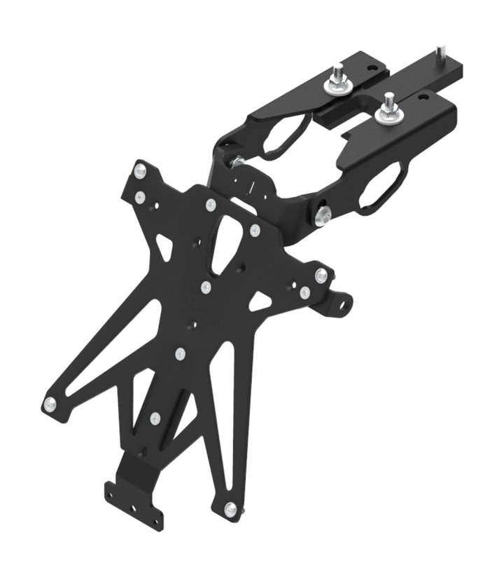 Portamatrículas Regulable LighTech en Negro para Kawasaki ER 6 (12-20)