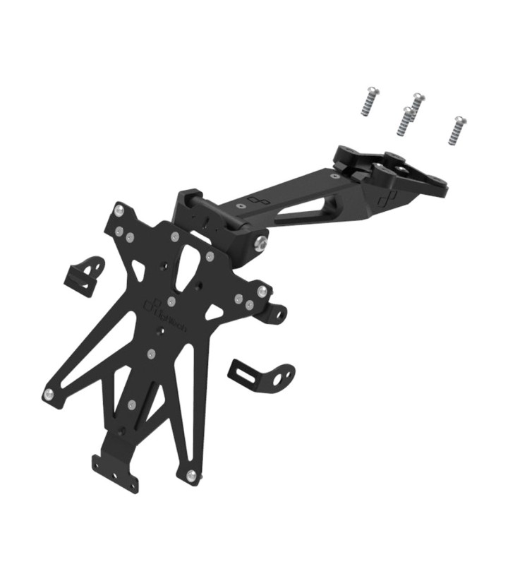 LighTech Adjustable Licence Plate Holder in Black for KTM Super Duke 1290 R (20-24)