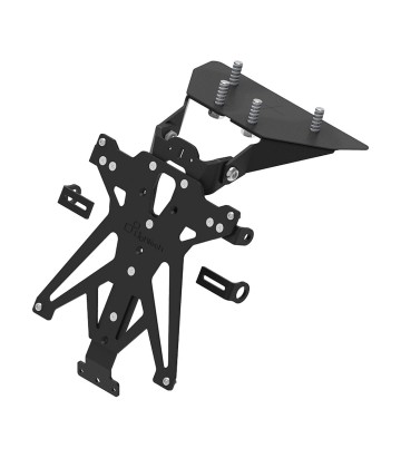 Verstellbarer Kennzeichenhalter LighTech in Schwarz für Moto Morini X-Cape 650 (22-24)