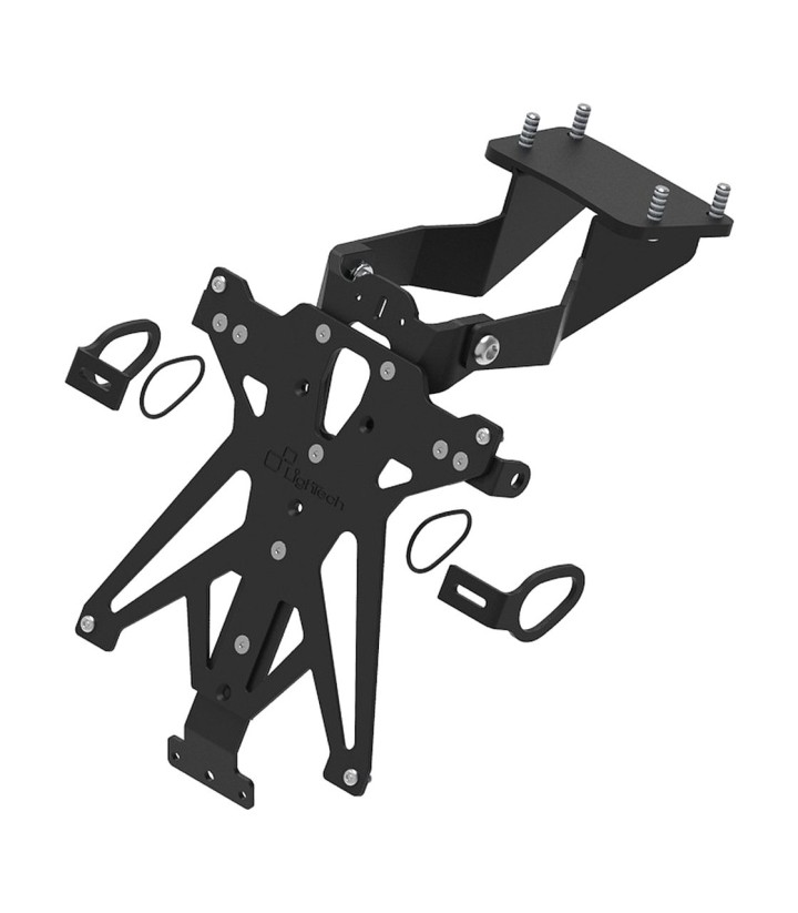 Verstelbare Kentekenplaathouder LighTech in Zwart voor Yamaha R7 (22-24)